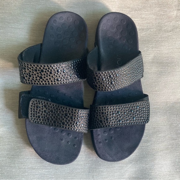 VIONIC Sz 8 Rest Samoa Studded Velcro Closure Adjustable Orthotic Insole Sandals - Picture 4 of 13